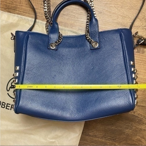 Luisa Vannini Italian Blue Studded Purse. Crossbody/Shoulder - Picture 4 of 10